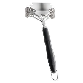 VEVOR Grill Brush and Scraper, BBQ Brush for Outdoor Grills, Stainless Steel Woven Wire, Bristle Free Barbecue Brushes for Porcelain, Charcoal