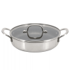 Better Chef 10-Inch 3-Ply Stainless Steel Nonstick Deep Fry Pan with Lid