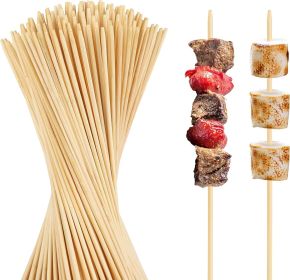 Natural Bamboo Smores Sticks 17.5", 40 PCS Marshmallow Roasting Skewers, Extra Long 5MM Thick Heavy Duty Wooden S'more Sticks for Grilling