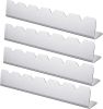 4 Pcs Skewers Holder Stainless Steel Shish Kabob Rack BBQ Long Skewers Rack for Round Flat Wood Metal Bamboo Grilling Accessories 12 Inch