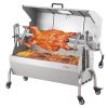 VEVOR Rotisserie Grill with Hooded Cover, BBQ Whole Pig Lamb Goat Charcoal Spit Grill, 46 Inch 132Lbs Capacity