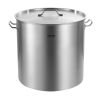 VEVOR Stainless Steel Stockpot, 100 Quart Large Cooking Pots, Cookware Sauce Pot with Basket, Lid, and Handle, Heavy Duty Commercial Grade Stock Pot