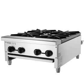 VEVOR Commercial Gas Range Stove 4 Burners Countertop Cooking Hot Plate Kitchen