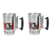 (2 Pack)Charcoal Chimney Starter for Outdoors, with Safety Handle