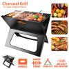 Portable Charcoal Grill - Mini BBQ Grill - Small Table Top Charcoal Grill for Camping, Outdoor Cooking - Foldable Camping Grill for Picnics, Tailgatin
