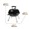 14.5 Inch Portable Charcoal Grill, Black