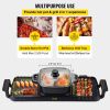 VEVOR 2 in 1 Electric Grill and Hot Pot, 2400W BBQ Pan Grill and Hot Pot, Multifunctional Teppanyaki Grill Pot with Dual Temp Control, Smokeless Hot P