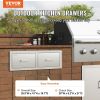 VEVOR Outdoor Kitchen Drawers 29.5"W x 10"H x 19.7"D, Horizontal Double BBQ Access Drawers Stainless Steel with Handle, BBQ Island Drawers for Outdoor
