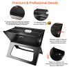 Portable Charcoal Grill - Mini BBQ Grill - Small Table Top Charcoal Grill for Camping, Outdoor Cooking - Foldable Camping Grill for Picnics, Tailgatin