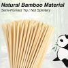 Natural Bamboo Smores Sticks 17.5", 40 PCS Marshmallow Roasting Skewers, Extra Long 5MM Thick Heavy Duty Wooden S'more Sticks for Grilling