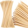 XL Bamboo Skewers 8 Inch 100 pcs 4mm Thick Bamboo Sticks Heavy Duty Wooden Shish Kabob Skewers for Grilling for Kebab BBQ Grill Hot Dog
