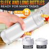 Set of 6 Condiment Squeeze Bottles for Sauces 16 oz Self Closing Valve Easy to Fill Clear Design Ready to Dispense for Dressings Condiments and Sauces