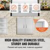 VEVOR BBQ Access Door, 24W x 24H Inch Double Outdoor Kitchen Door, Stainless Steel Flush Mount Door, Double Wall Vertical Door with Handles and Hooks