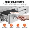 VEVOR Outdoor Kitchen Drawers 29.5"W x 10"H x 19.7"D, Horizontal Double BBQ Access Drawers Stainless Steel with Handle, BBQ Island Drawers for Outdoor