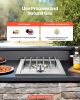 VEVOR Single Grilling Side Burner, 15,000BTU Liquid Propane Side Burner for Outdoor Kitchen, Convertible to Natural Gas