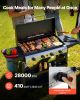 VEVOR Gas Griddle, 4-Burner Flat Top Grill, 29 inch Grill Plate Propane Griddle with Wheels, Lid, 28000 BTU Outdoor Flat Top Grills for Pan-Frying