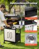VEVOR Gas Grill, 4 Burner Propane Gas Grill with Side Burner, 425 SQ.In Grilling Area, Carbon Steel Enamel Grates, Outdoor 52