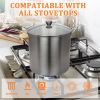 21.5 Quart Stainless Steel Canning Pot with Rack, Dual Water Bath Canner and Steam Canner, Large Stock Pot for Home Canning and Preserving