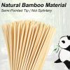 Natural Bamboo Smores Sticks 120 PCS, Extra Long 17.5" 5MM Thick Marshmallow Roasting Skewers, Heavy Duty Wooden S'more Sticks for Grilling