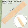 Natural Bamboo Smores Sticks 17.5", 40 PCS Marshmallow Roasting Skewers, Extra Long 5MM Thick Heavy Duty Wooden S'more Sticks for Grilling