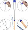 Marshmallow Roasting Sticks 5pcs Hanging Telescoping Smores Skewers 32 Inch BBQ Forks Campfire Tools Hot Dog Sticks