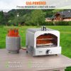 VEVOR Outdoor Pizza Oven, 13" Gas Fired Pizza Maker, Portable Outside Pizza Grill with Thickened Cordierite Pizza Stone and Built-in Thermometer