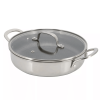 Better Chef 11-Inch 3-Ply Stainless Steel Nonstick Deep Fry Pan with Lid