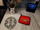 NEW Seafood Sandwich Crab Shrimp Crawfish Pair of Pot Holders Kitchen Heat Resistant Pot Holders Sets Oven Hot Pads for Cooking Baking BBQ