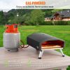 VEVOR Outdoor Pizza Oven, 12" Gas Fired Pizza Maker, Portable Outside Pizza Grill with Thickened Cordierite Pizza Stone, Waterproof Cover