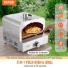 VEVOR Outdoor Pizza Oven, 13" Gas Fired Pizza Maker, Portable Outside Pizza Grill with Thickened Cordierite Pizza Stone and Built-in Thermometer