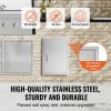VEVOR BBQ Access Door, 17W x 24H Inch Single Outdoor Kitchen Door, Stainless Steel Flush Mount Door, Wall Vertical Door with Handle, for BBQ Island