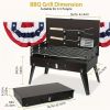 "3-in-1 Portable Charcoal Grill - Lightweight Toolbox Style Foldable BBQ for Camping Tailgating Hiking"