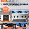 VEVOR Commercial Gas Range Stove 4 Burners Countertop Cooking Hot Plate Kitchen