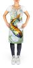 Red Fish On Map Apron Cooking Kitchen Server Baking Crafts Gardening for Adult Women Men, Unisex, Large, Multicolor