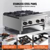 VEVOR Commercial Gas Range Stove 4 Burners Countertop Cooking Hot Plate Kitchen