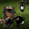 60608693  3in1 iron carbon oven, three-layer elliptical oven, temperature table control, exquisite technology, portable charcoal grill