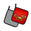 NEW Seafood Sandwich Crab Shrimp Crawfish Pair of Pot Holders Kitchen Heat Resistant Pot Holders Sets Oven Hot Pads for Cooking Baking BBQ