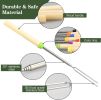 12 Pack Marshmallow Roasting Sticks Set, Extendable 32in Long Metal Barbecue Skewers with Wooden Handle, for Marshmallow, Hot Dogs, Camping, BBQ