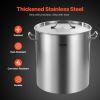 VEVOR Stainless Steel Stockpot, 54L Large Cooking Pots, Cookware Sauce Pot with Basket, Lid, and Handle, Heavy Duty Commercial Grade Stock Pot