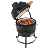 53747749  13in round ceramic charcoal grill, ceramic carbon oven, 2 in 1 iron carbon oven, three layers of elliptical cylinder oven