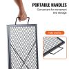 VEVOR X-Marks Fire Pit Grill Grate, Rectangle Cooking Grate, Heavy Duty Steel Campfire BBQ Grill Grid with Handle & Support X Wire, Portable Camping C